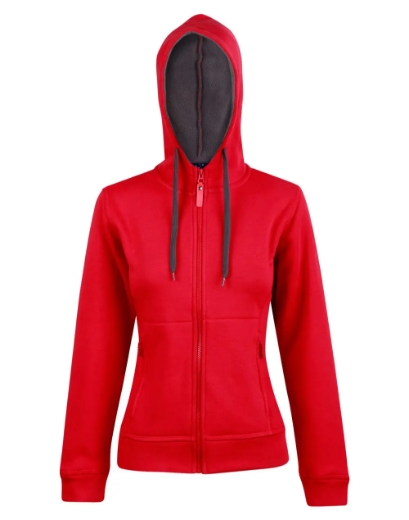 Picture of Winning Spirit, Ladies' Full Zip Contrast Fleece Hoodie